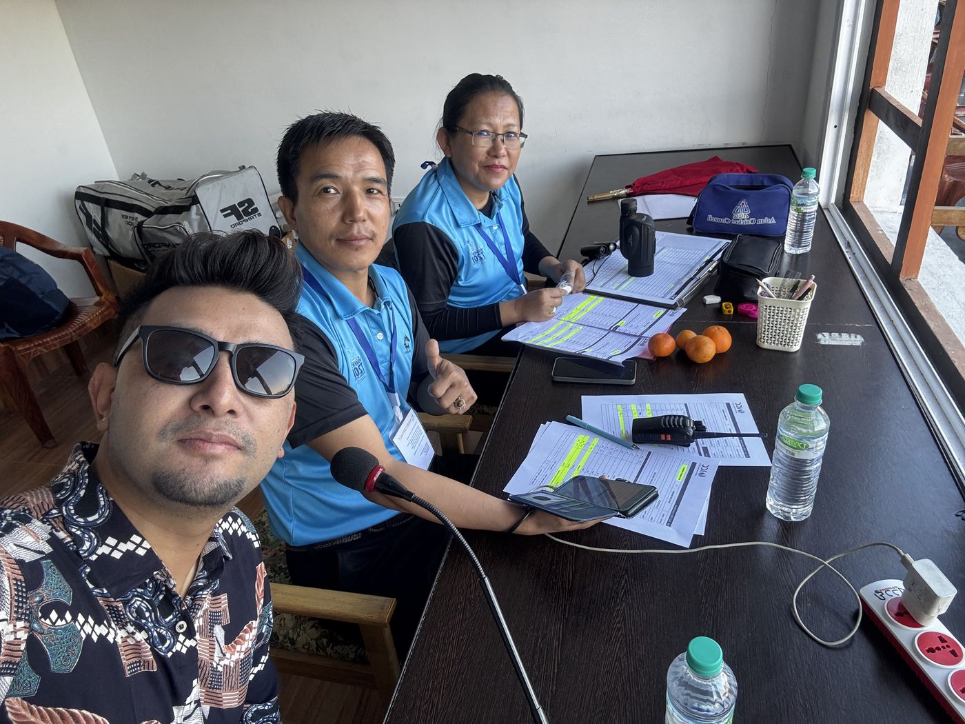 Commentary box, Bhutan vs Myanmar series