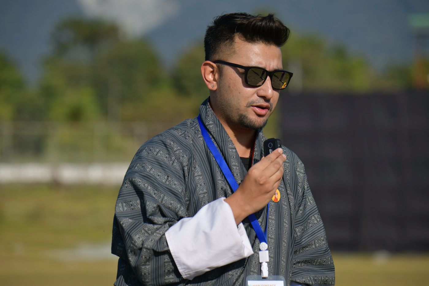 Presenting at the ground