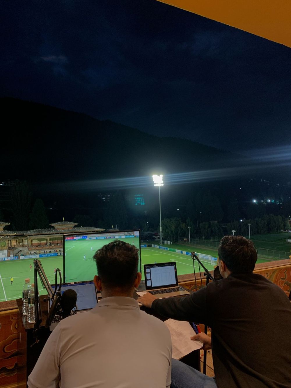 Calling a match under lights